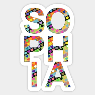 Sophia, name, typography Sticker